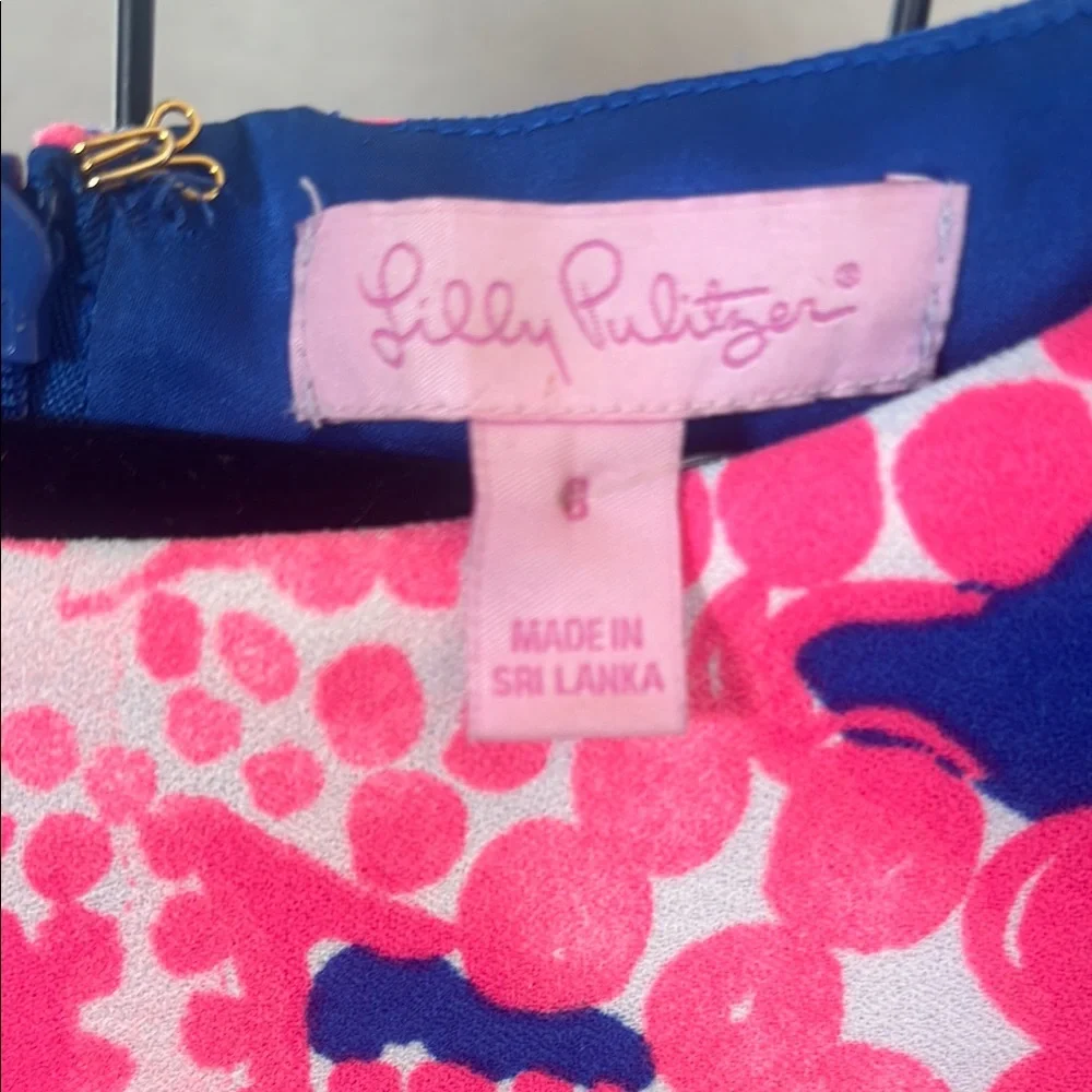 Lilly Pulitzer Pink and Blue octopus pattern Mini Dress - Picture 3 of 8